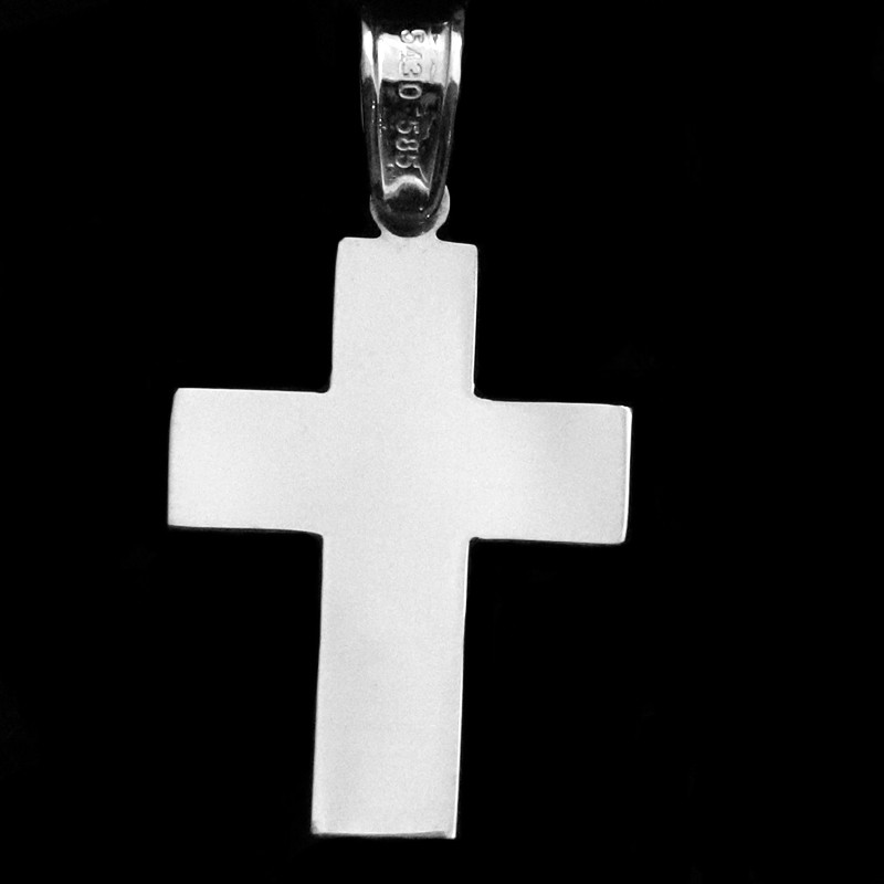 white gold cross