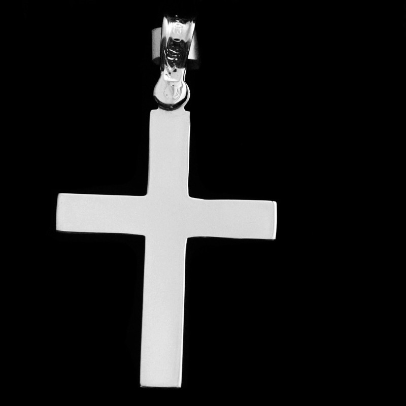 Λευκοχρυσος σταυρος με μαυρες πετρες ζιργκον