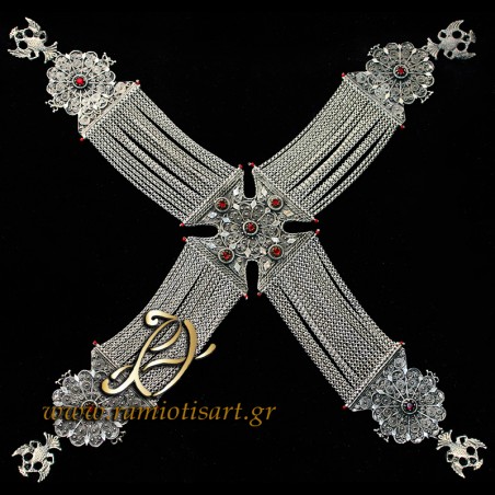 pectoral jewel "kiousteki" for fustanella and Macedonian Warriers Costume