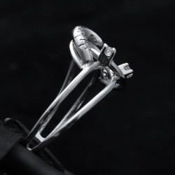 womens white gold ring with cubic zirconia 2