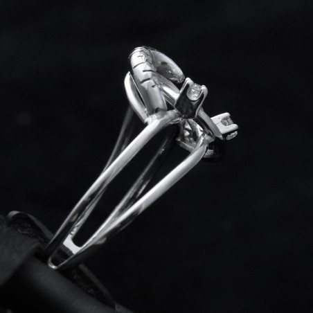 womens white gold ring with cubic zirconia