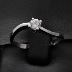μονοπετρο λευκοχρυσο δαχτυλιδι με ζιρκον