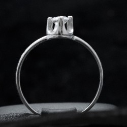 engagement ring white gold with cubic zirconia 2