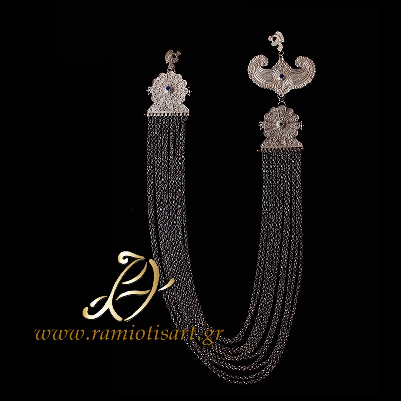 karagouna traditional jewel "baltsouda" for the apron Color Platinum plated MATERIAL BRONZE YOUR BUDJET 150-300 EURO