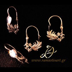 Greek traditional earrings of Thrace