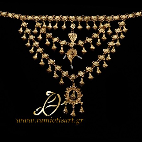 Greek traditional jewellery from Crete "giordani" for the cretan costume