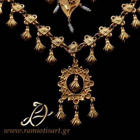Greek traditional jewellery from Crete "giordani" for the cretan costume