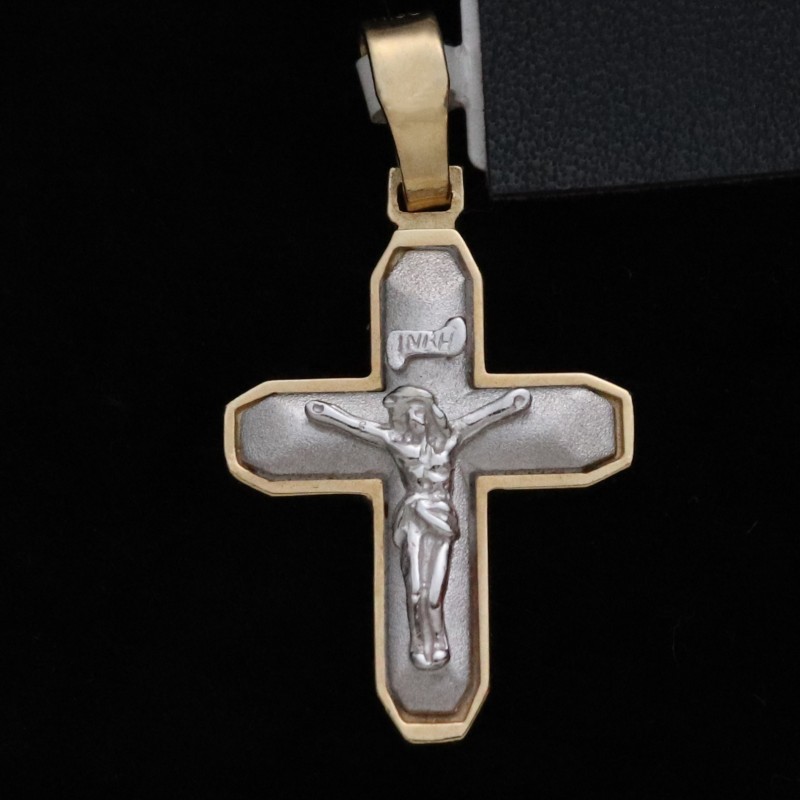 gold cross with Christ