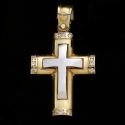 χρυσος σταυρος με πετρες ζιργκον