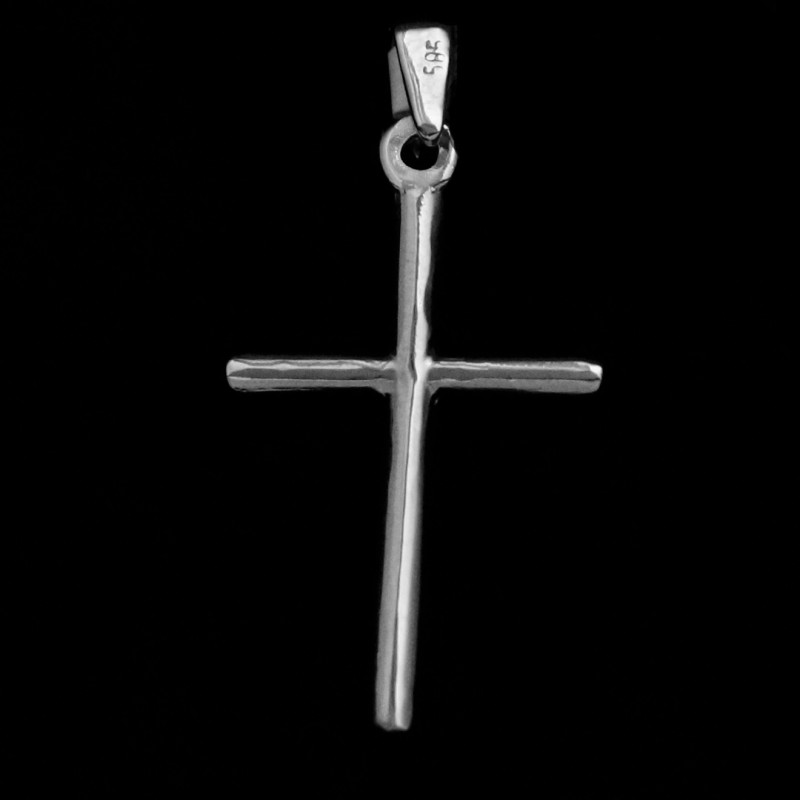 white gold cross