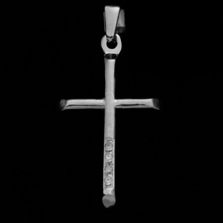 white gold cross