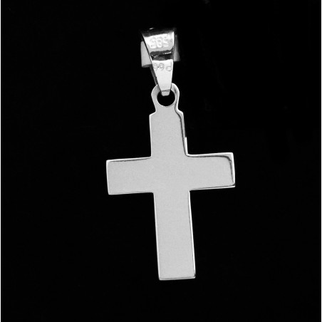 white gold cross with zircon shape X