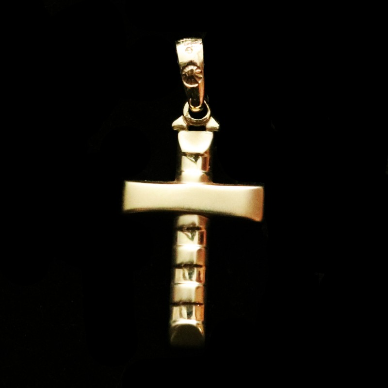 gold cross with simple design