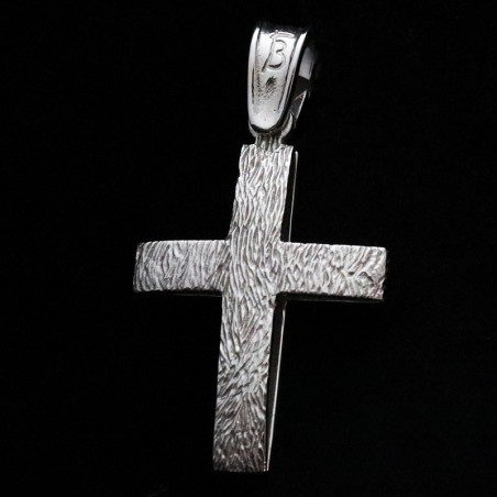 λευκόχρυσος σταυρός διπλής όψης μοντέρνο σχέδιο