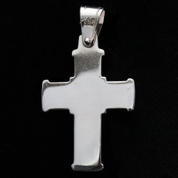 bicolor white gold cross with yellow detail 2