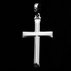 plain white gold cross