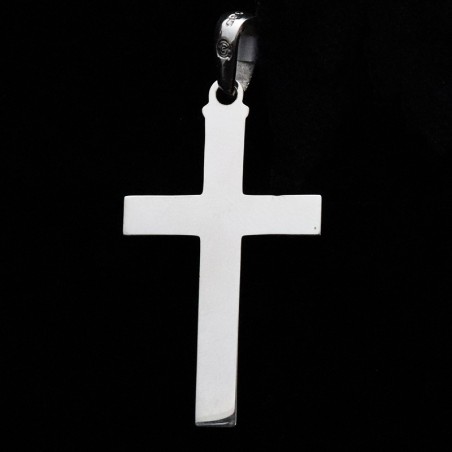 plain white gold cross