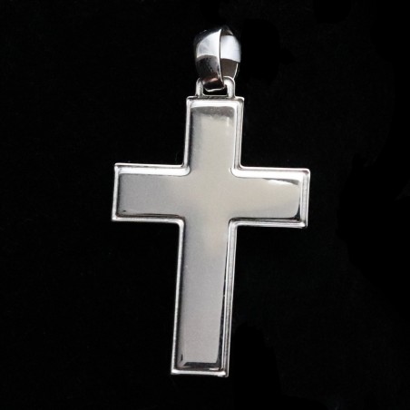 white gold cross with lines