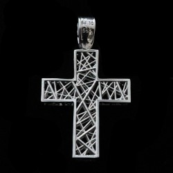 white gold cross with modern design 2