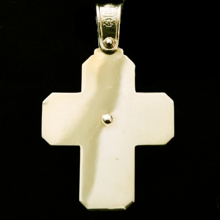 bicolor cross with crucifixion