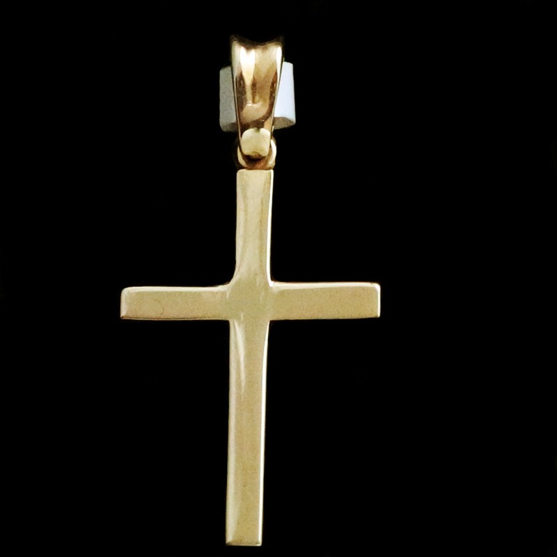 σταυρουδακι χρυσο με ζιργκον στο κατω μερος