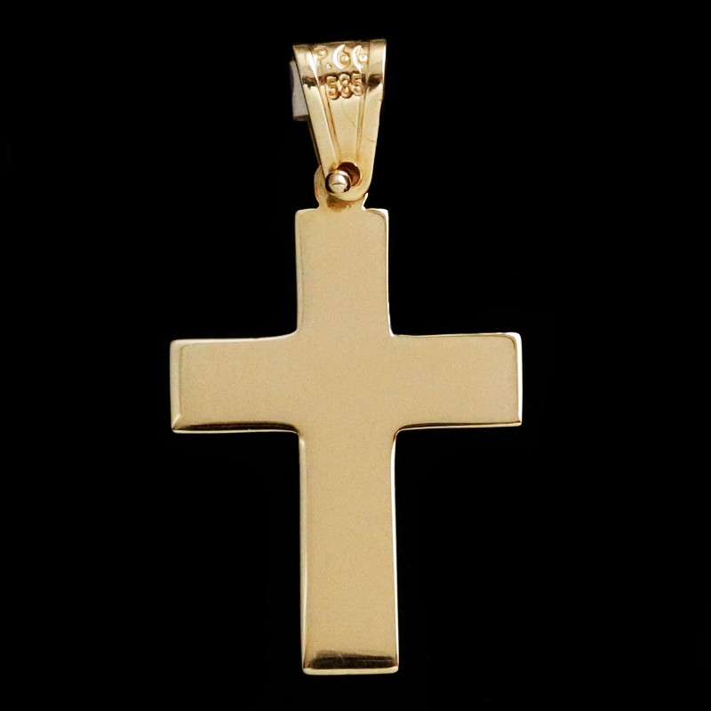 χρυσος σταυρος με σφυρηλατο σχεδιο