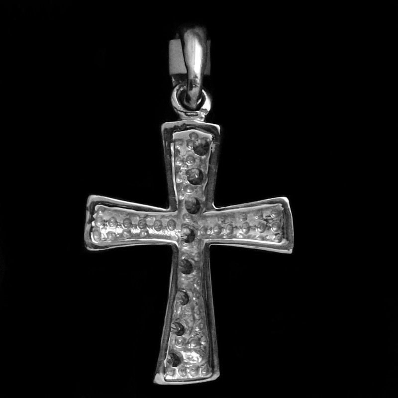 λευκοχρυσος σταυρος με πετρες ζιργκον