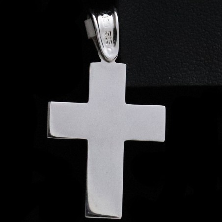 white gold cross with cubic zirconia stones