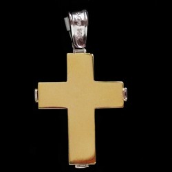 golden cross with cubic zirconia stones 2