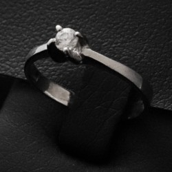 white gold engagement ring with cubic zirconia 2