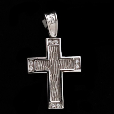 λευκοχρυσος σταυρος με πετρες ζιργκον