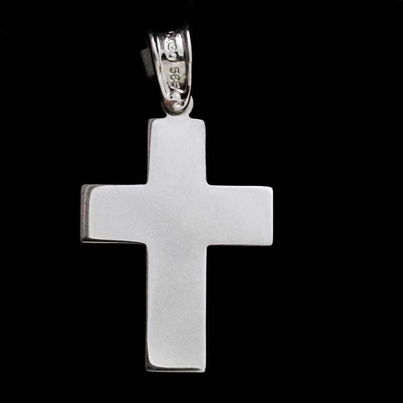 λευκοχρυσος σταυρος με πετρες ζιργκον