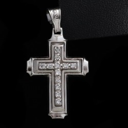 σταυρος λευκοχρυσος με ζιργκον