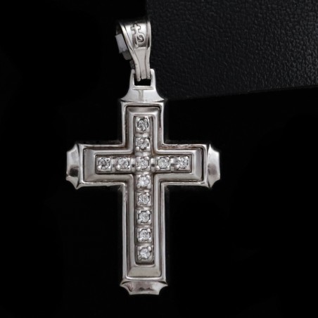 σταυρος λευκοχρυσος με ζιργκον