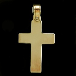 χρυσος σταυρος με απλο σχεδιο 2