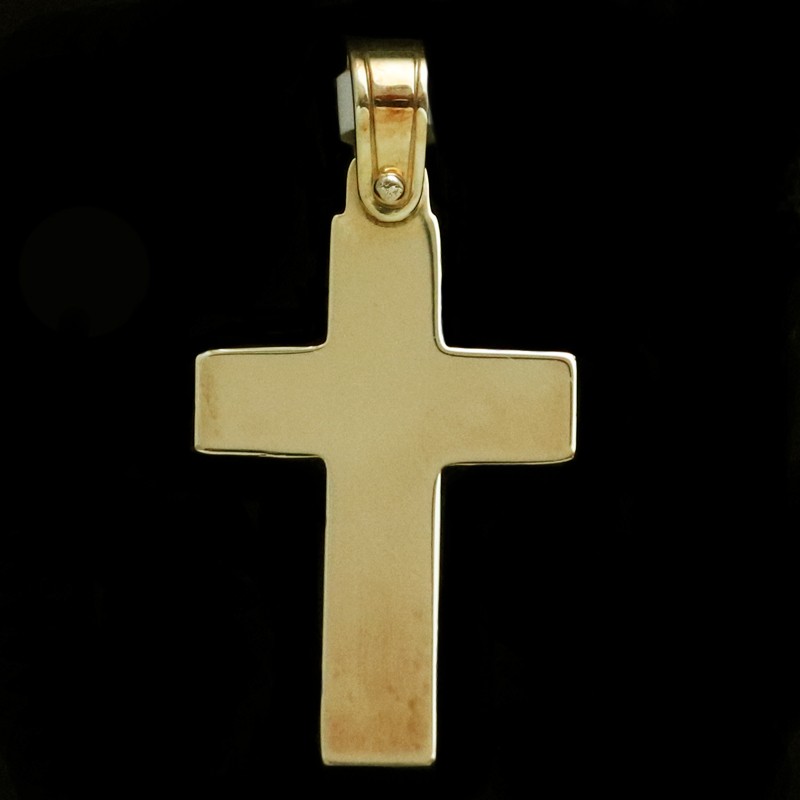 gold cross with simple design