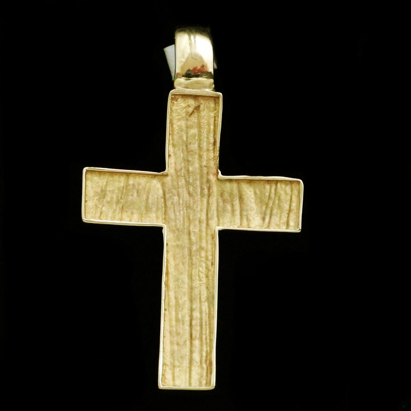 gold cross with simple patern