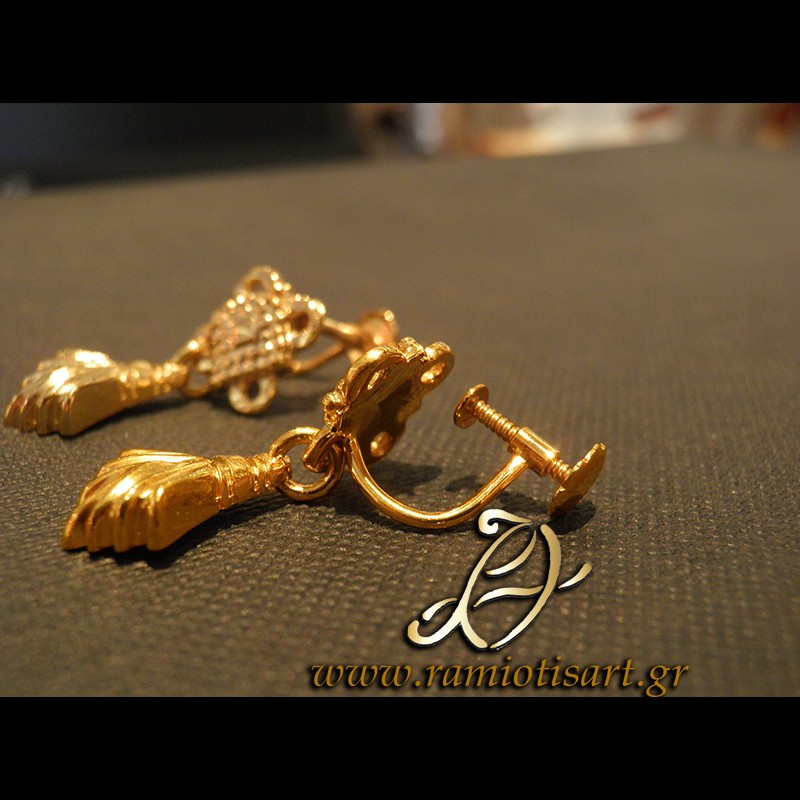 σκουλαρικια για μη τρυπημένα αυτια σχέδιο...