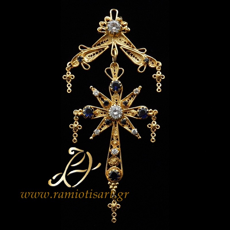 cretan jewellery traditional cretan pectoral cross Color Yellow Gold MATERIAL SILVER YOUR BUDJET 300+ EURO