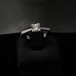 white gold monolith with cubic zirconia stone