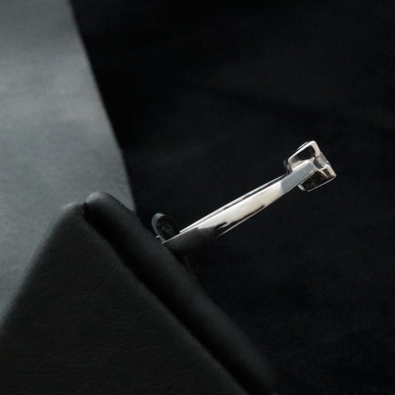 white gold monolith with cubic zirconia stone