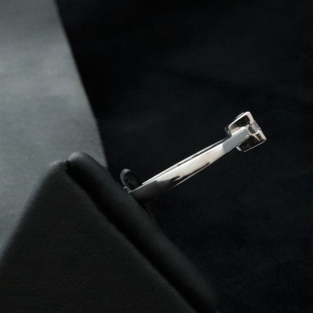 white gold monolith with cubic zirconia stone