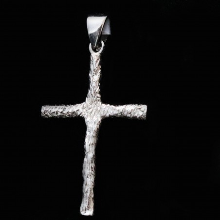 white gold wrought cross