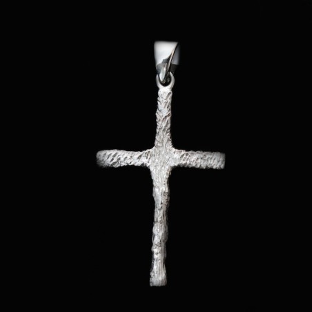 white gold wrought cross