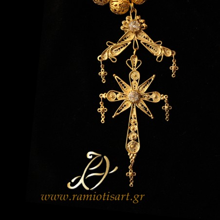 παραδοσιακος κρητικος σταυρος βιντατζ filigree κωδ. ΣΤ56