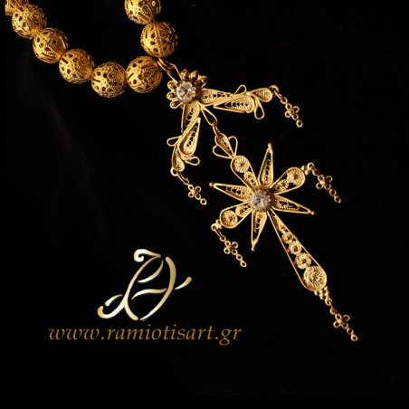 παραδοσιακος κρητικος σταυρος βιντατζ filigree κωδ. ΣΤ56