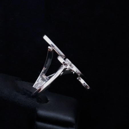 λευκοχρυσο δαχτυλιδι με καρδιες