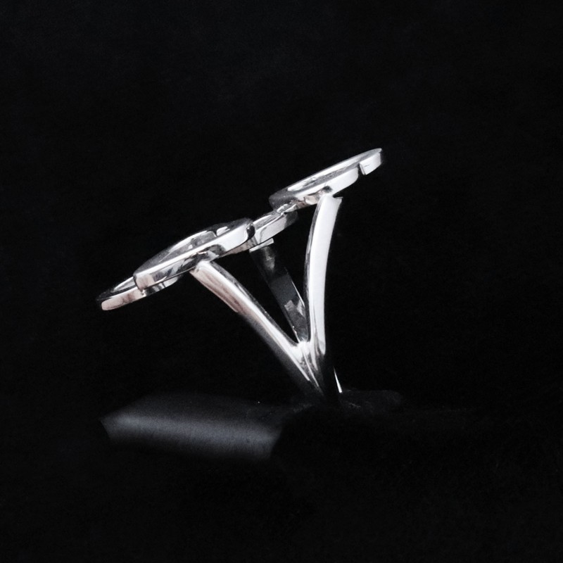 λευκοχρυσο δαχτυλιδι με καρδιες