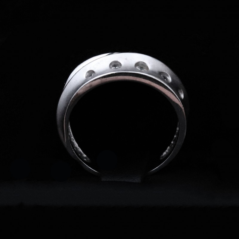 δαχτυλιδι λευκοχρυσο με πετρες ζιργκον