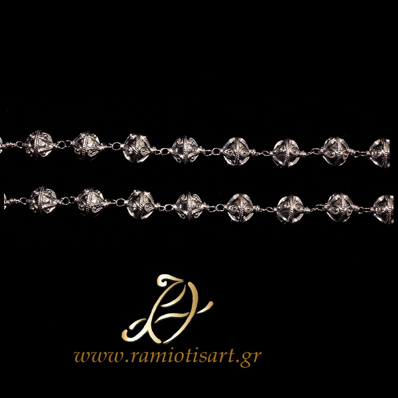 traditional jewellery of Crete "lianobotona" necklace MATERIAL SILVER Color natural silver YOUR BUDJET 300+ EURO
